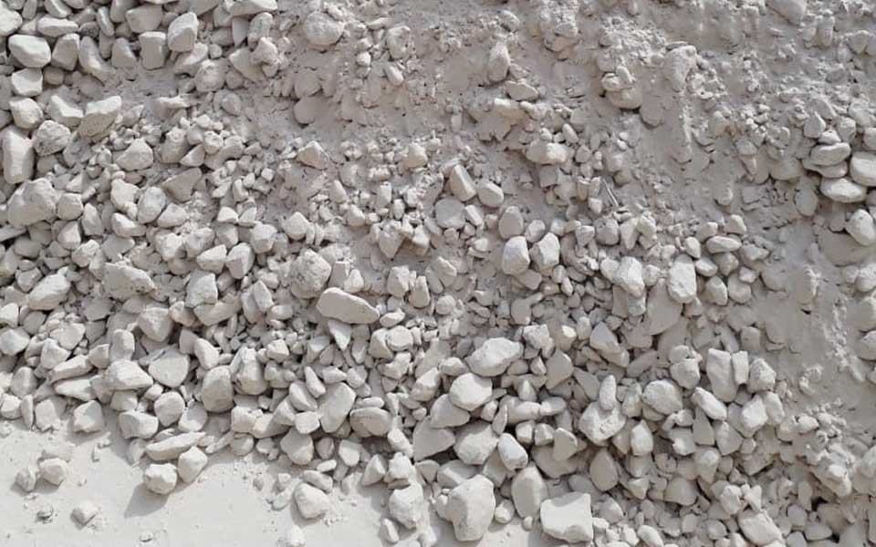 Gypsum at Paradip, India after being shipped from Oman